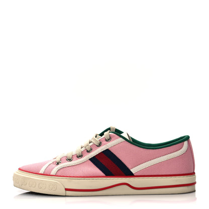 Gucci Canvas Web Womens 1977 Tennis Sneakers 40.5 Wild Rose Mystic White 1 of 11
