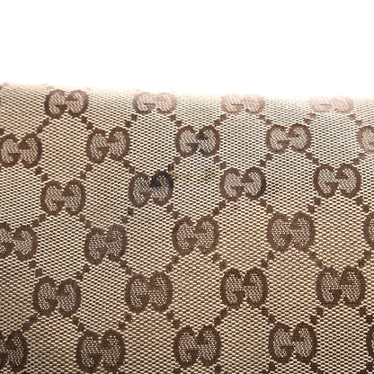 Gucci Monogram Natural Pigskin Large Diaper Bag Beige Ebony Cocoa Dark Chocolate 9 of 18