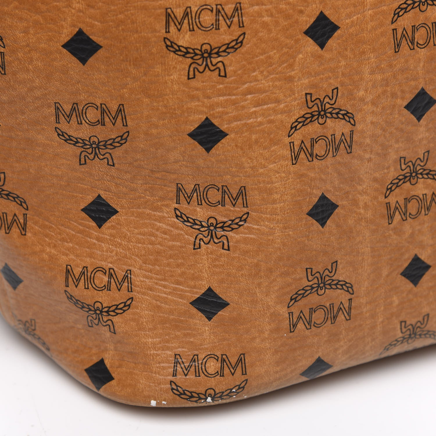 MCM Visetos Medium Liz Reversible Shopper Tote Cognac 17 of 18