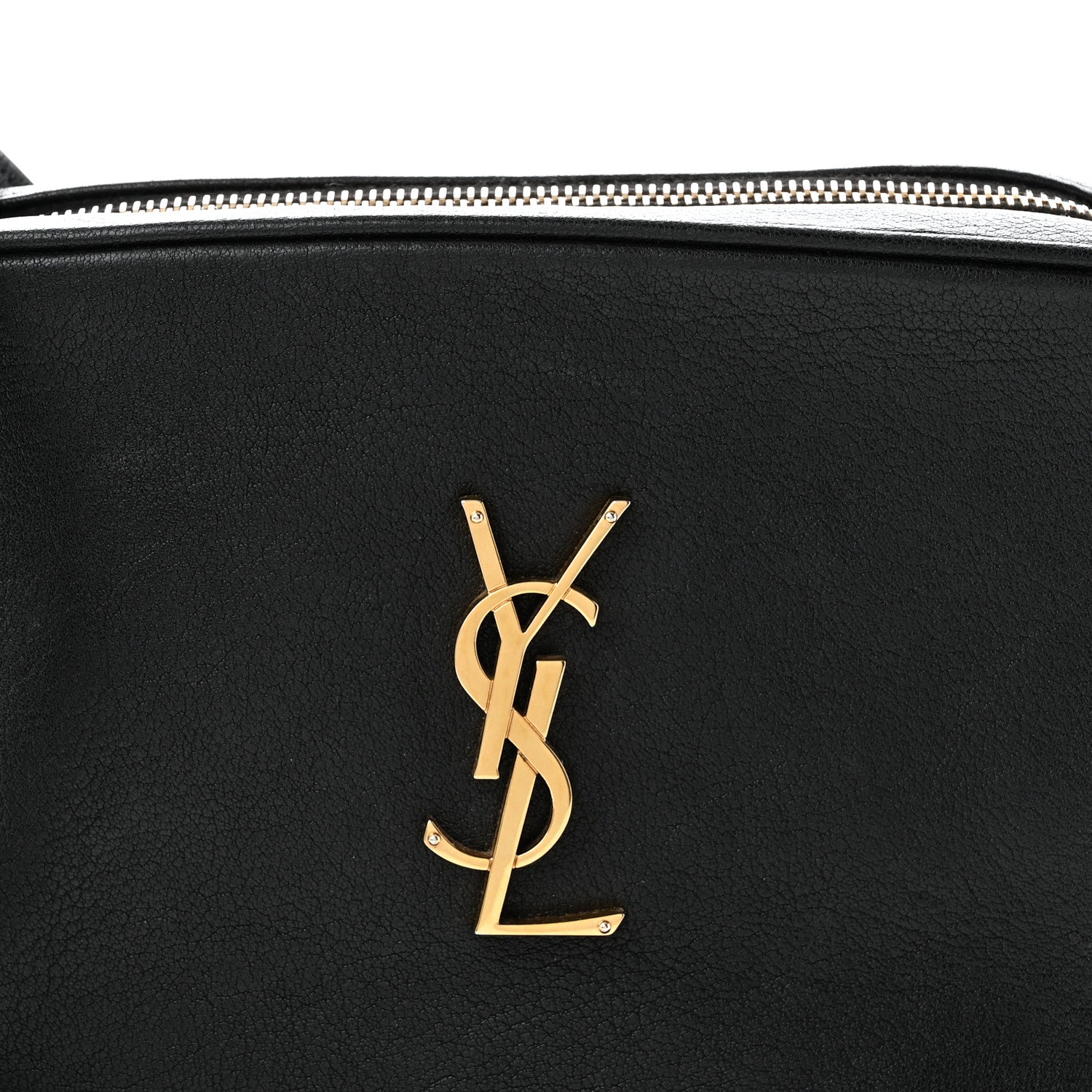 Saint Laurent Grained Lambskin Monogram Lou Camera Bag Black 8 of 10