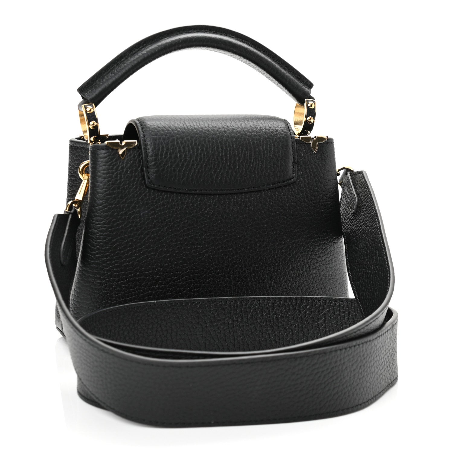 Louis Vuitton Taurillon Embellished Flower Crown Capucines Mini Black 3 of 10