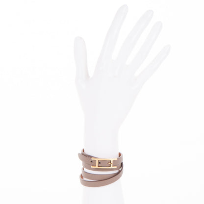 Hermes Swift Hapi 3 MM Triple Tour Bracelet S Etoupe 2 of 5