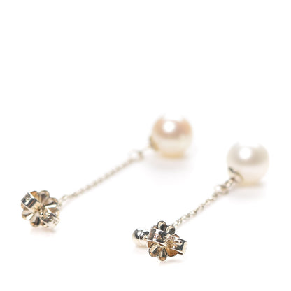 Tiffany Sterling Silver Pearl Ziegfeld Drop Earrings 3 of 5