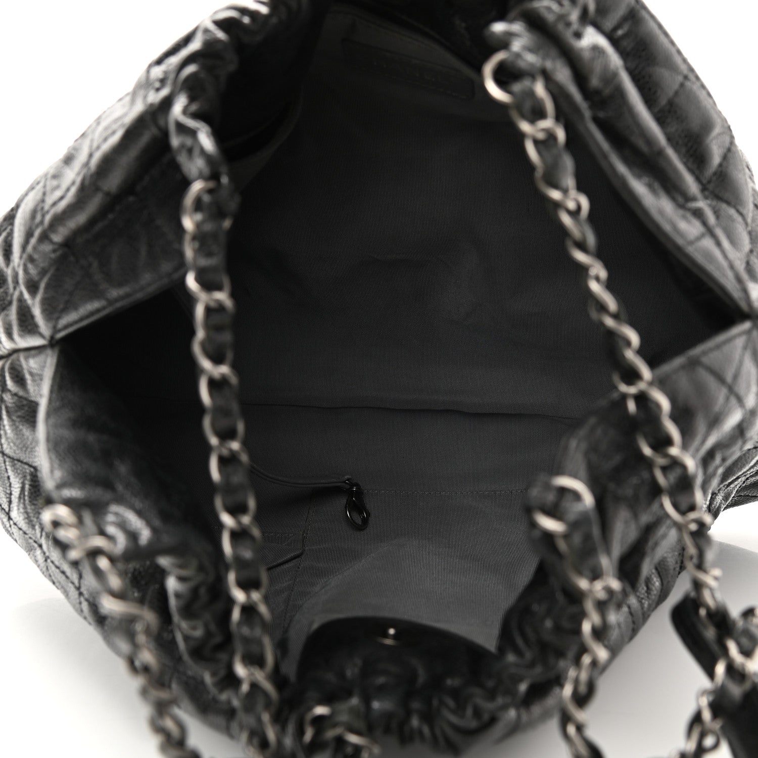 Chanel Caviar Quilted Medium Elastic Shopping Tote Black 5 of 10
