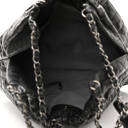 Chanel Caviar Quilted Medium Elastic Shopping Tote Black 5 of 10