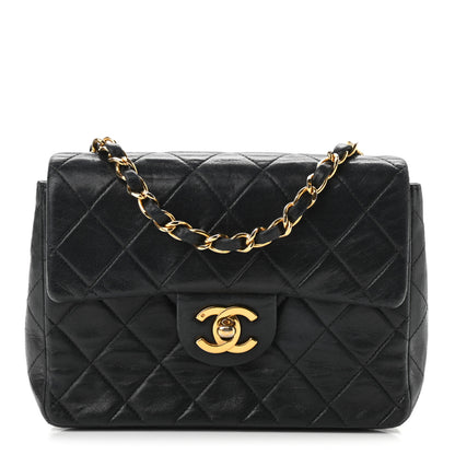 Chanel Lambskin Quilted Mini Square Flap Bag Black 1 of 12