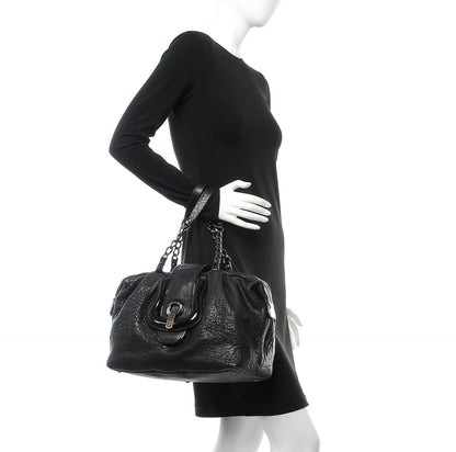 Fendi Nappa Patent B Buckle Tote Black 2 of 11
