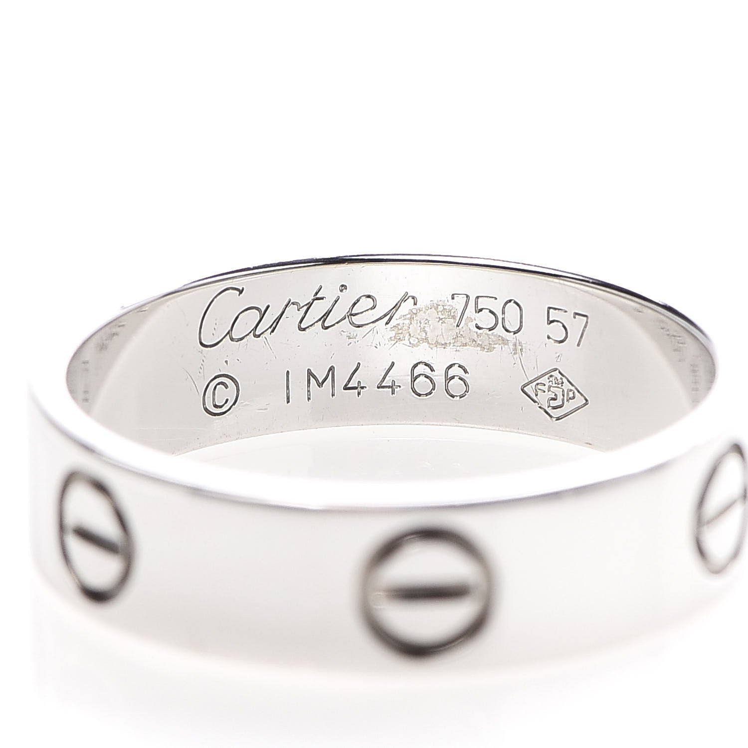 Cartier 18K White Gold 5.5mm LOVE Ring 57 8 4 of 4