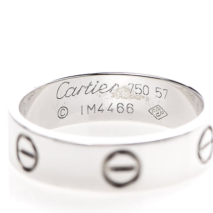 Cartier 18K White Gold 5.5mm LOVE Ring 57 8 4 of 4