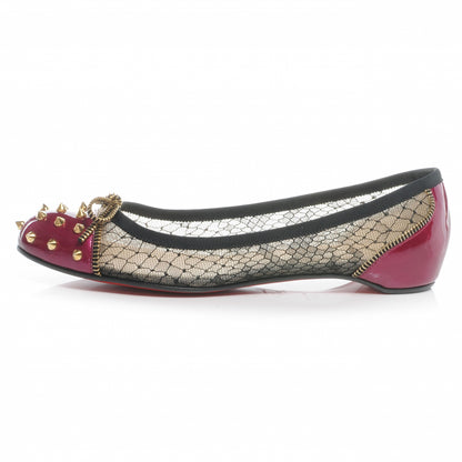 Christian Louboutin Patent Lace Candy Spikes Flats 39.5 1 of 7