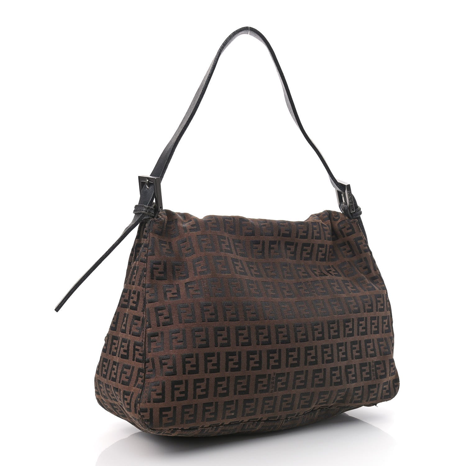 Fendi Zucchino Vitello Mama Baguette Black Moro 2 of 13