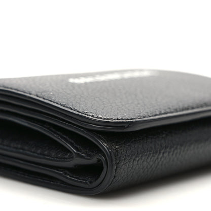 Balenciaga Calfskin Logo Mini Cash Wallet Black 6 of 8