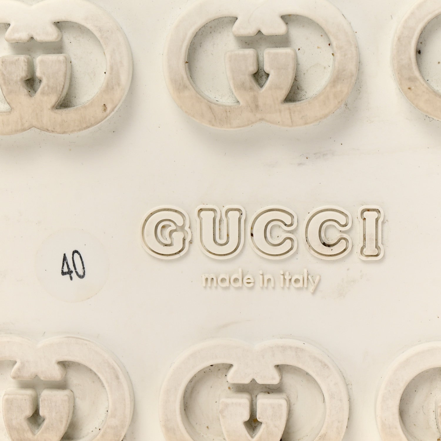 Gucci Glitter Rubber Womens Interlocking G Platform 42mm Slide Sandals 40 Silver 7 of 10