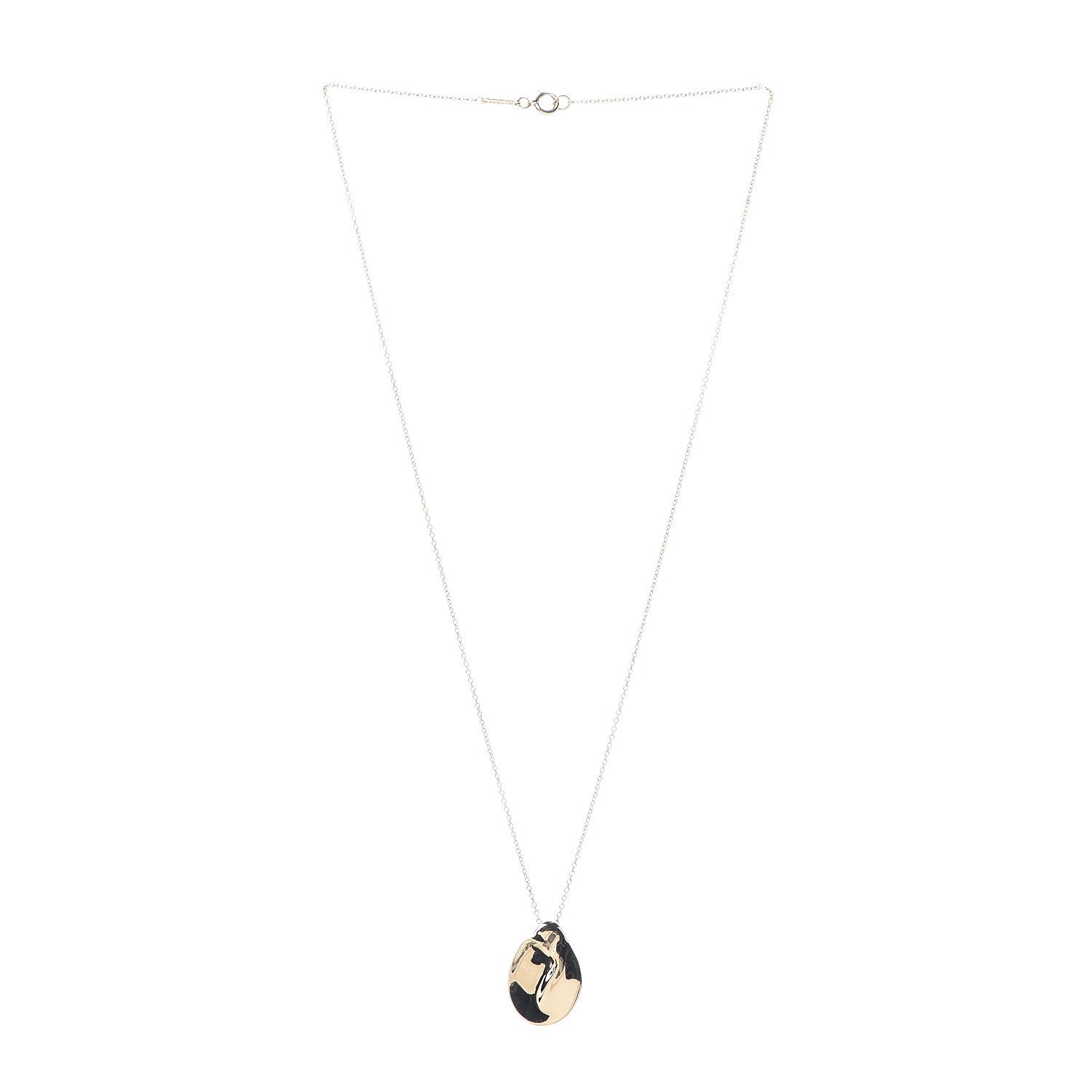Tiffany 18K Yellow Gold 14.5mm Elsa Peretti Madonna Pendant Necklace 3 of 4