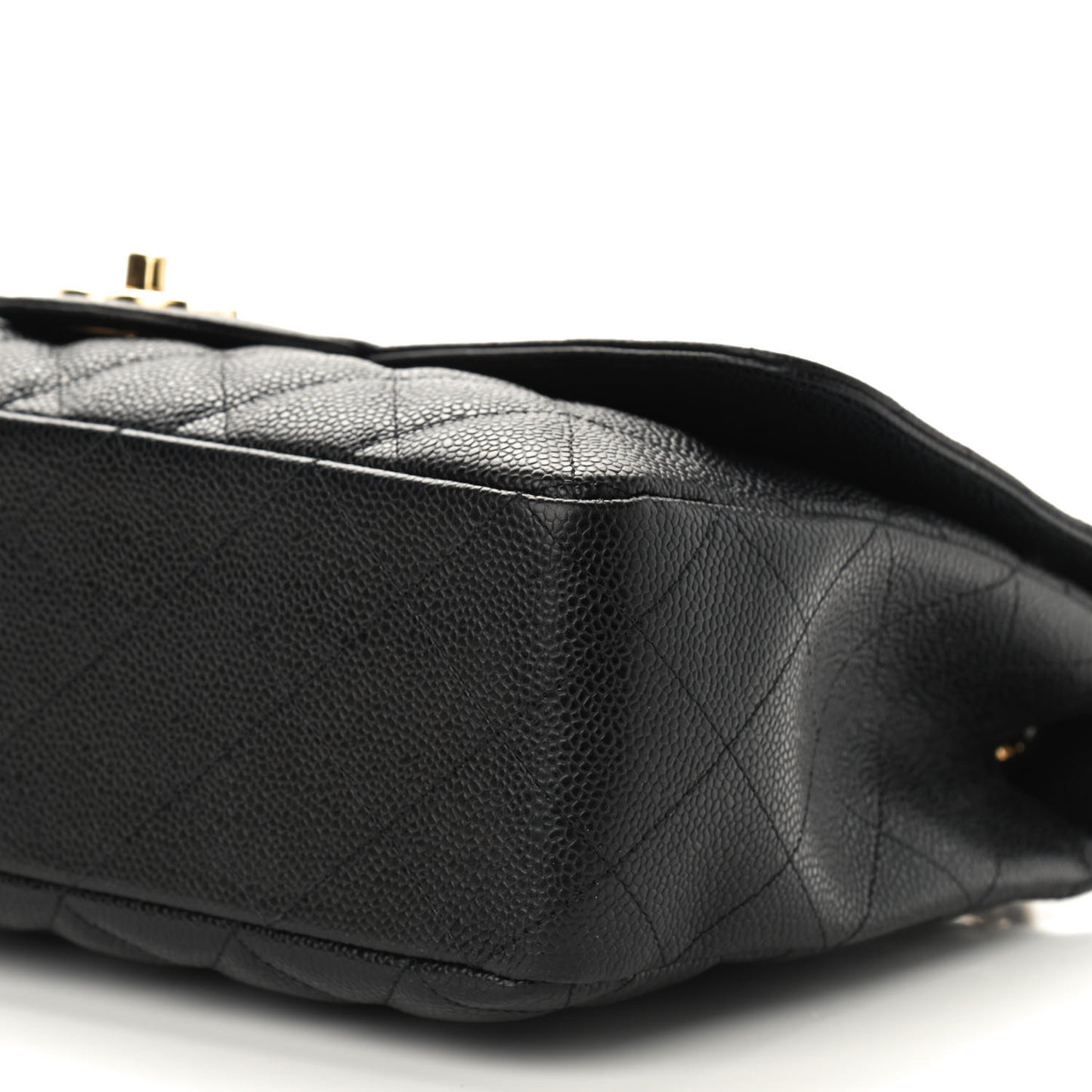 Caviar Quilted Jumbo Single Flap Black