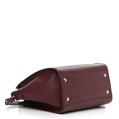 Salvatore Ferragamo Hammered Calfskin Double Handle Small Amy Tote Red 4 of 16