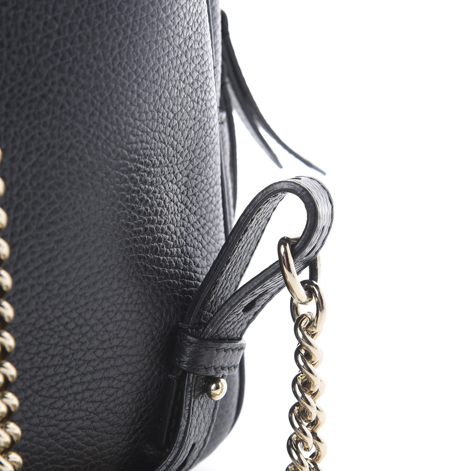 Gucci Pebbled Calfskin Soho Chain Backpack Black 10 of 16