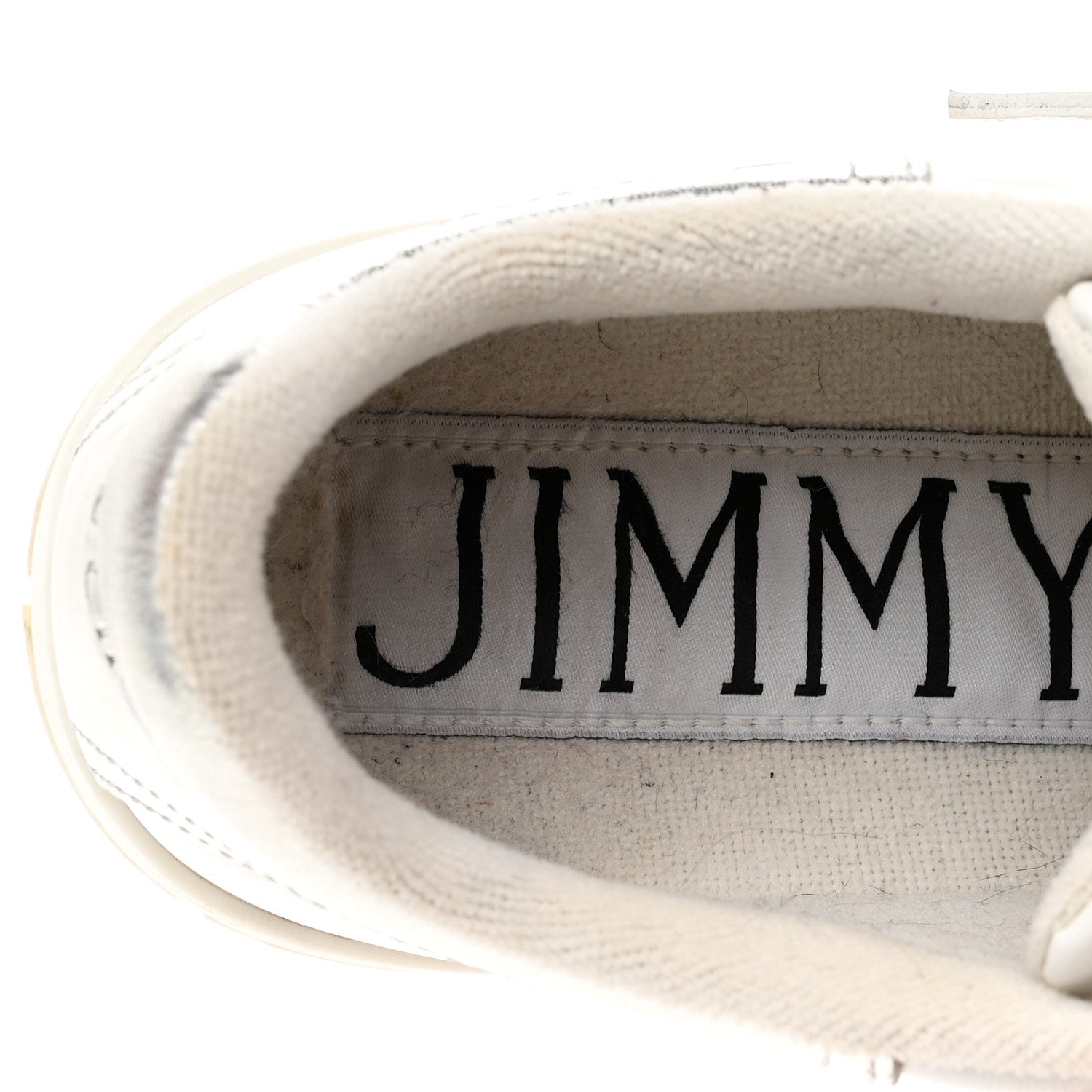 Jimmy Choo Calfskin Crystal Osaka Oakland Sneaker 36 White Silver 6 of 6