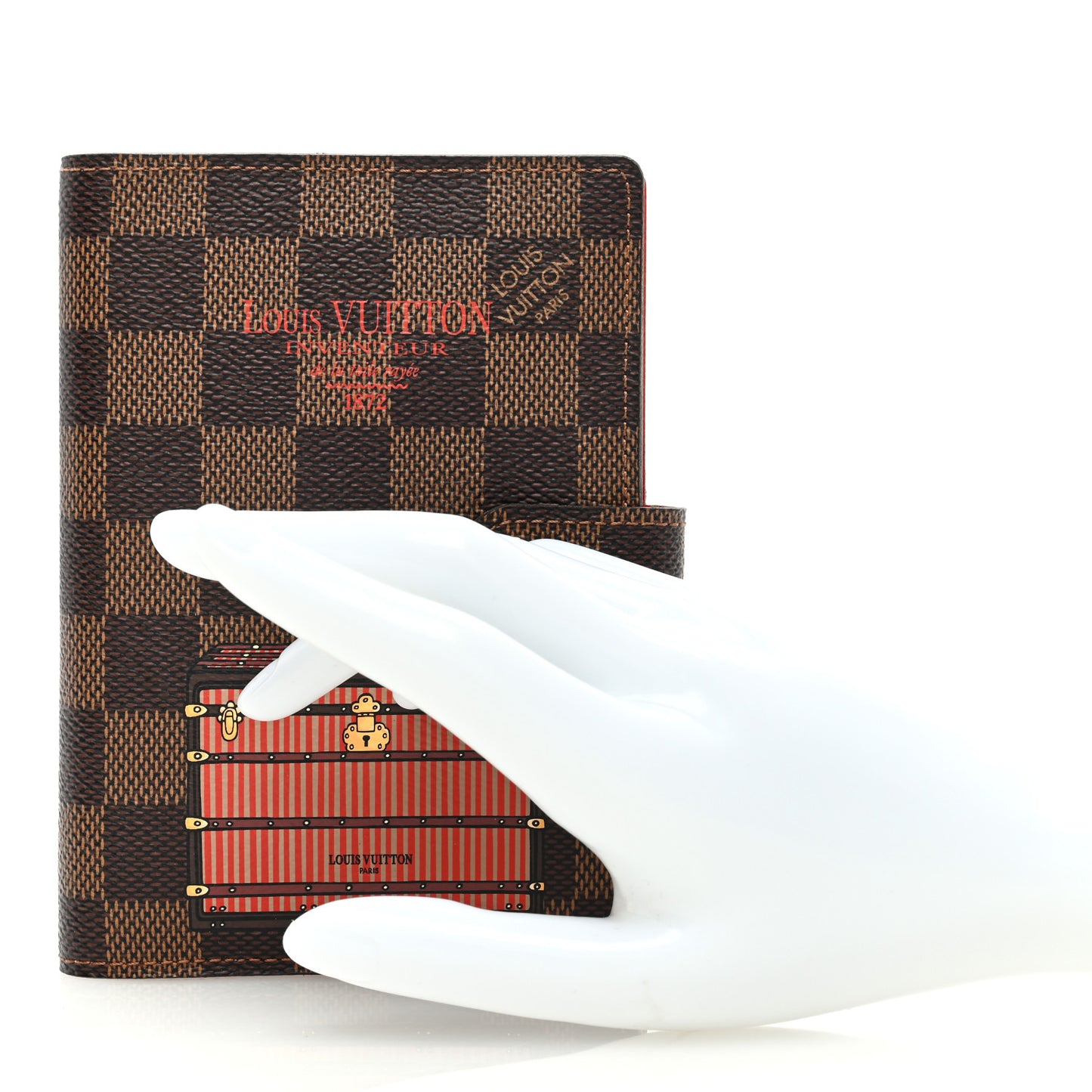 LOUIS VUITTON Damier Ebene Trunks and Bags Small Ring Agenda