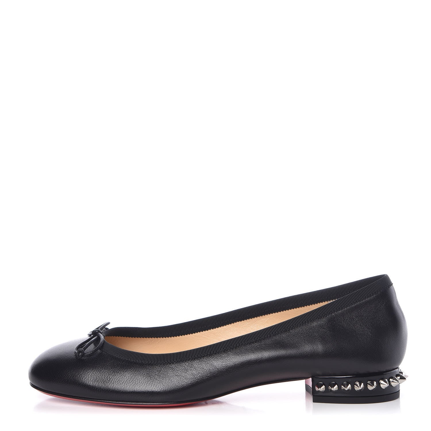 Christian Louboutin Shiny Nappa La Massine Flats 37 Black 1 of 9