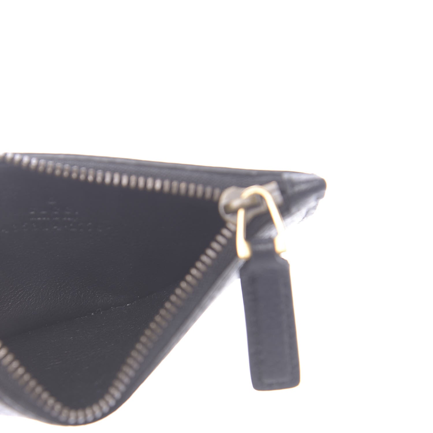 Gucci Calfskin Boar Effect GG Marmont Coin Case Card Holder Black 5 of 6