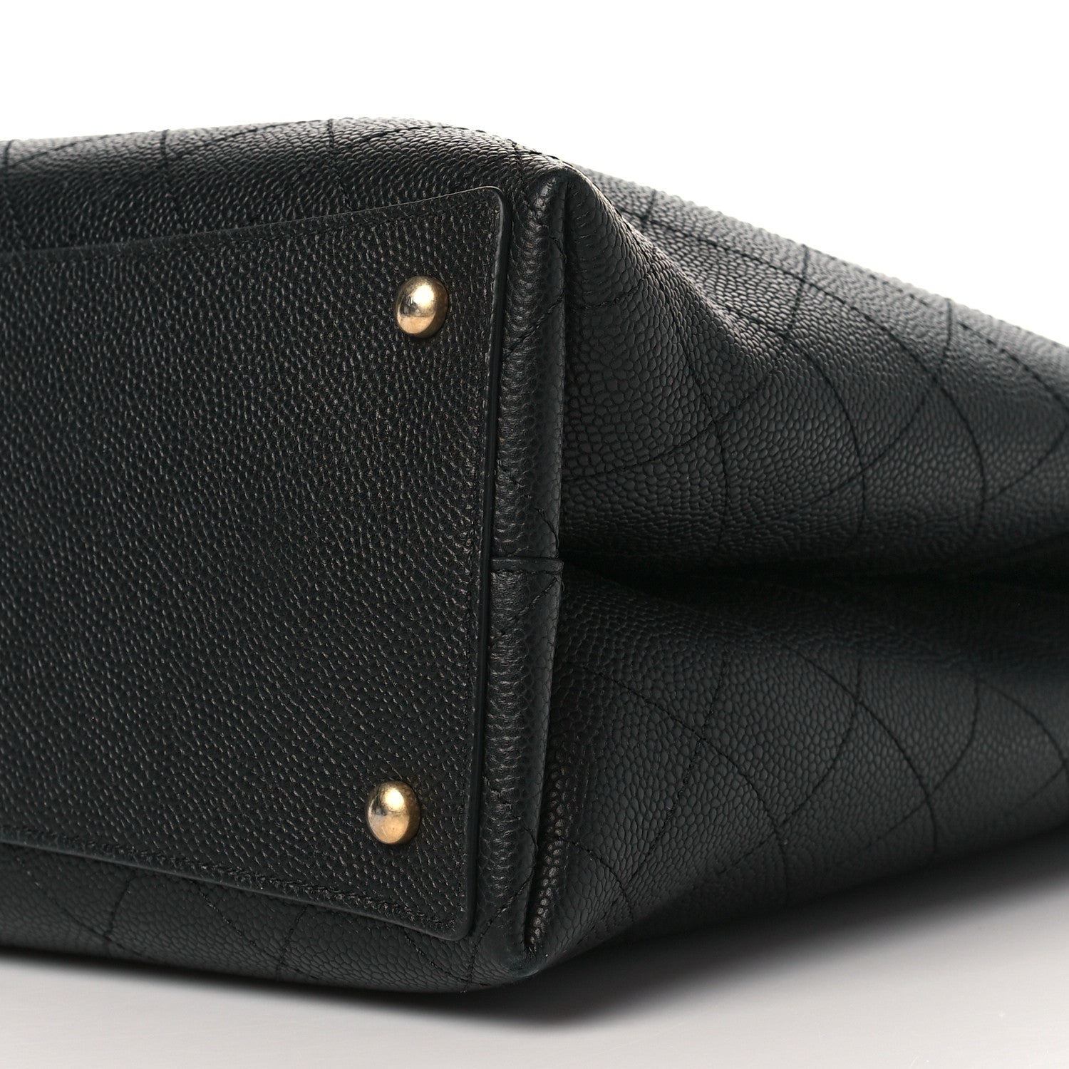 Chanel Caviar Stitched Large Shopping Tote Bag Black 9 of 9
