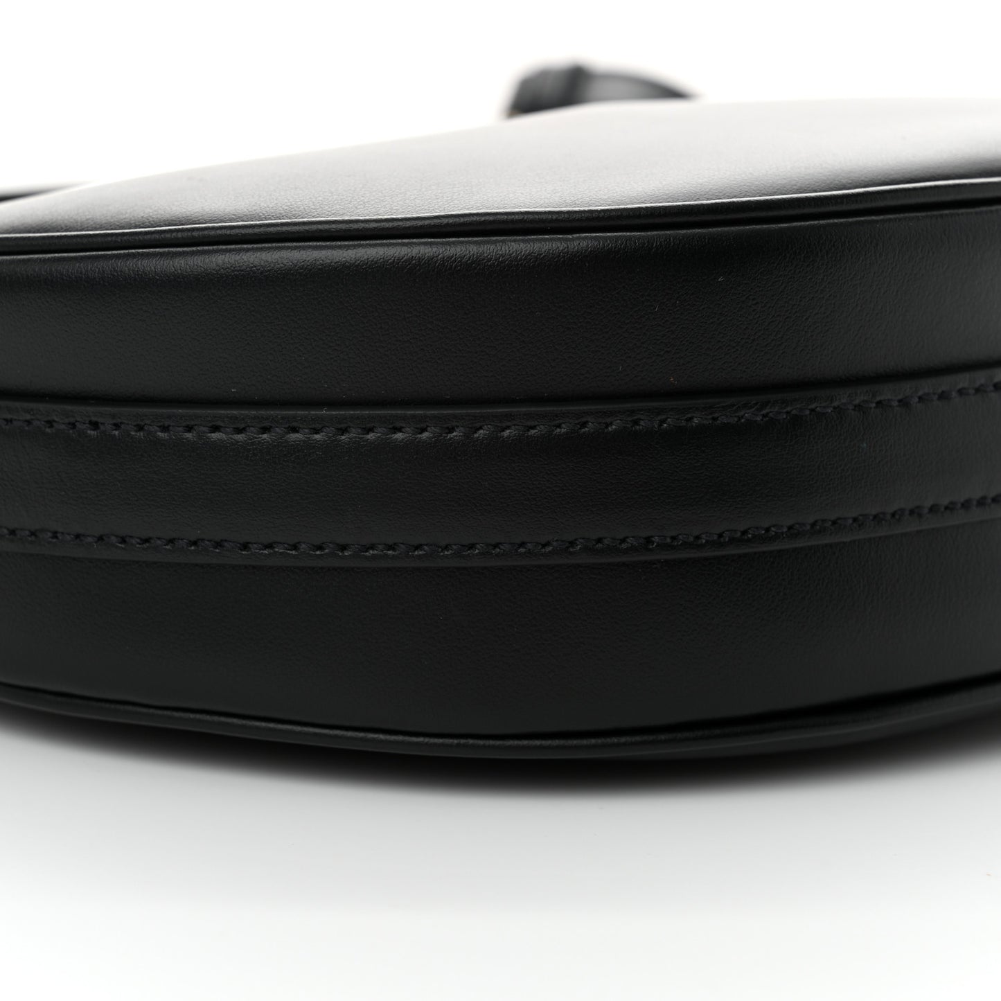 Soft Calfskin Arque Shoulder Bag Black
