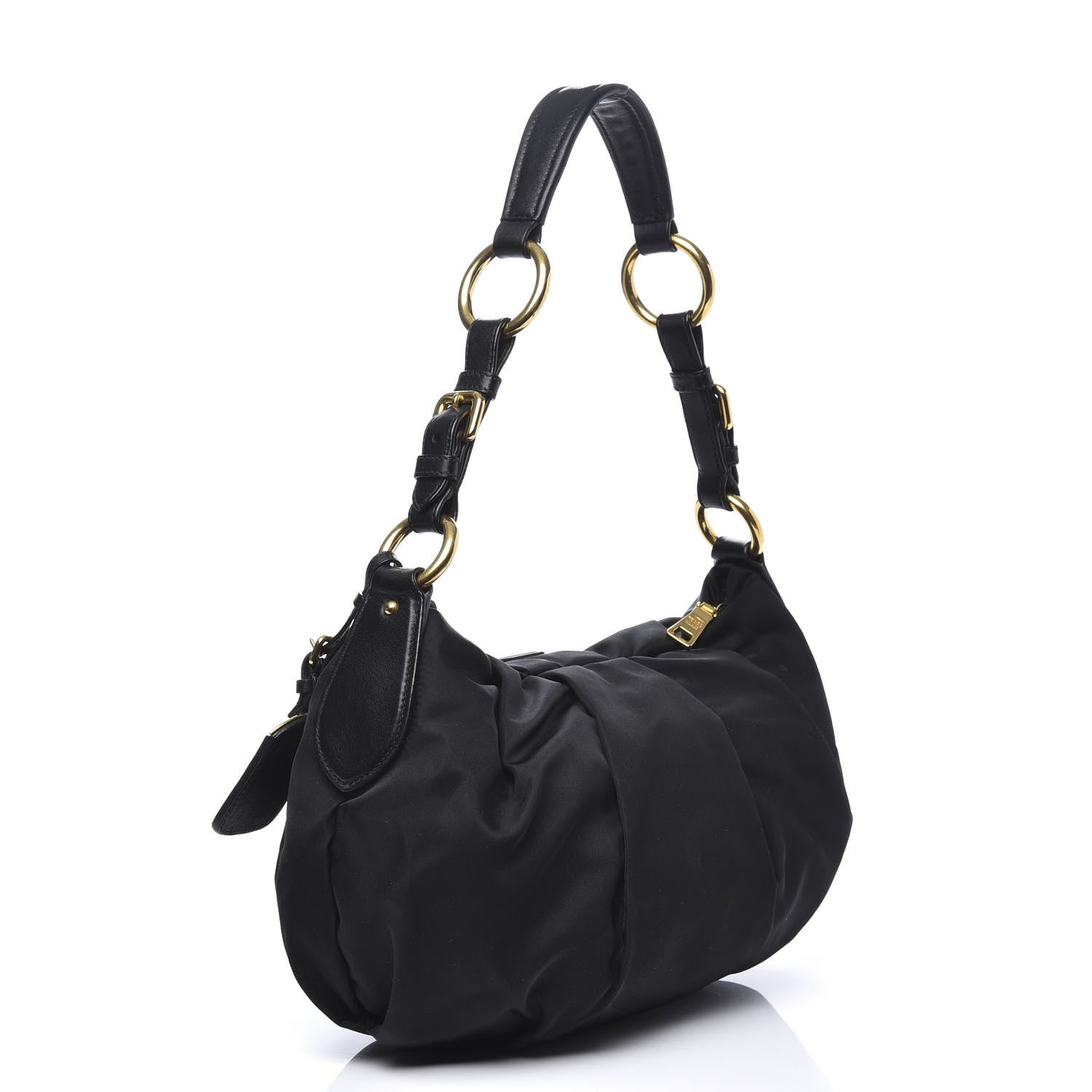 Prada Tessuto Nylon Shoulder Bag Black 2 of 10