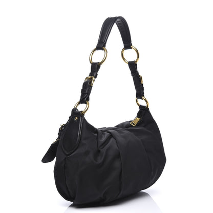 Prada Tessuto Nylon Shoulder Bag Black 2 of 10