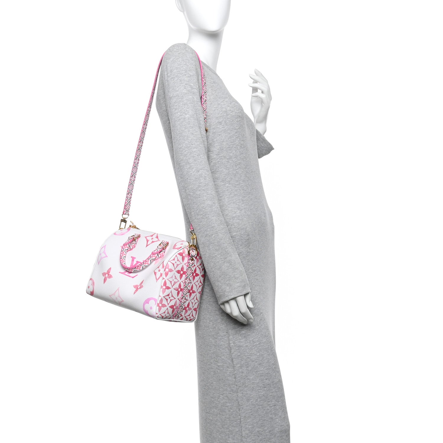 Louis Vuitton Monogram Giant By The Pool 2.0 Speedy Bandouliere 25 Rose 2 of 9