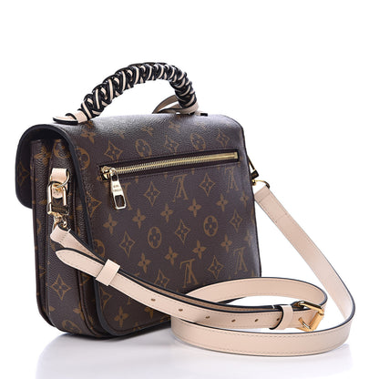 Louis Vuitton Monogram Braided Pochette Metis Creme Beige 3 of 9