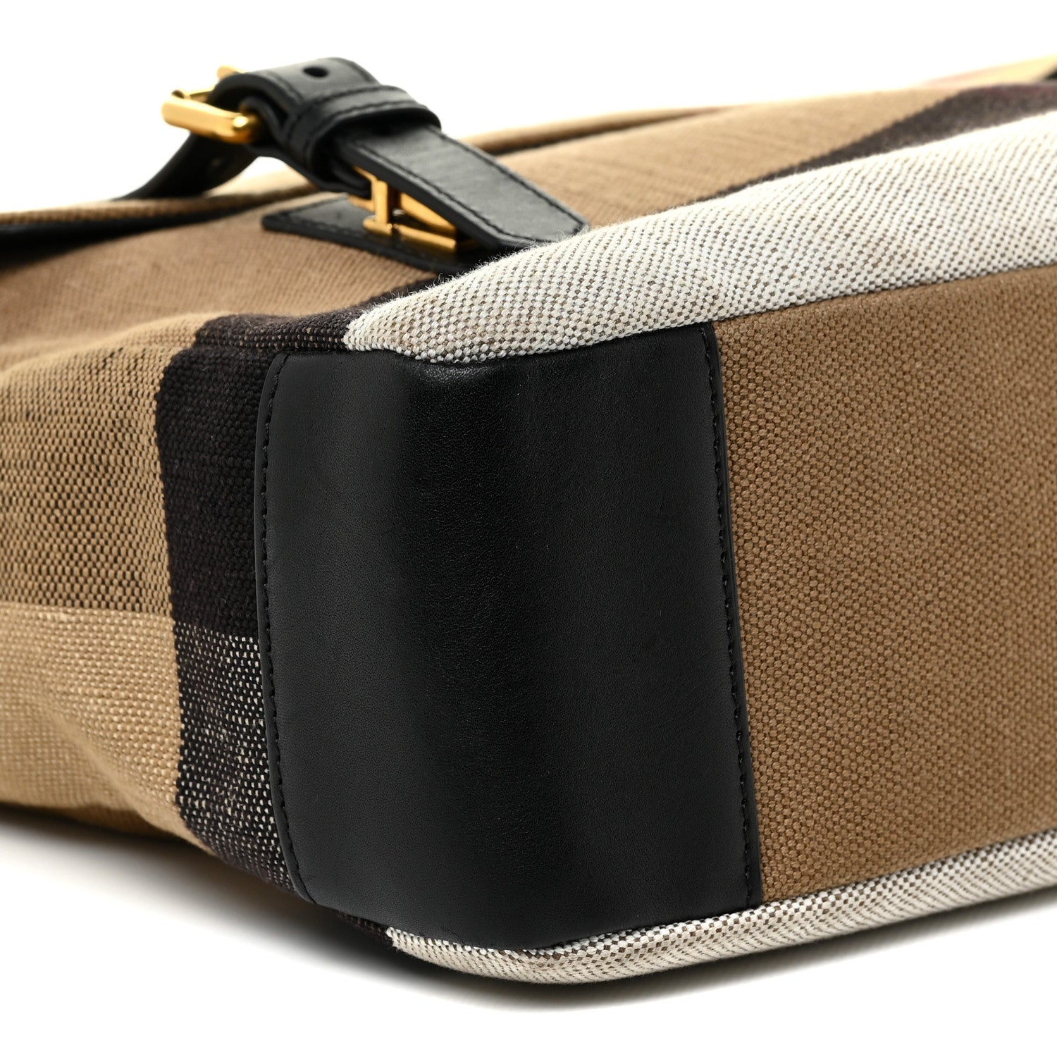 Burberry Canvas Mega Check Large Baildon Messenger Bag Black 5 of 21