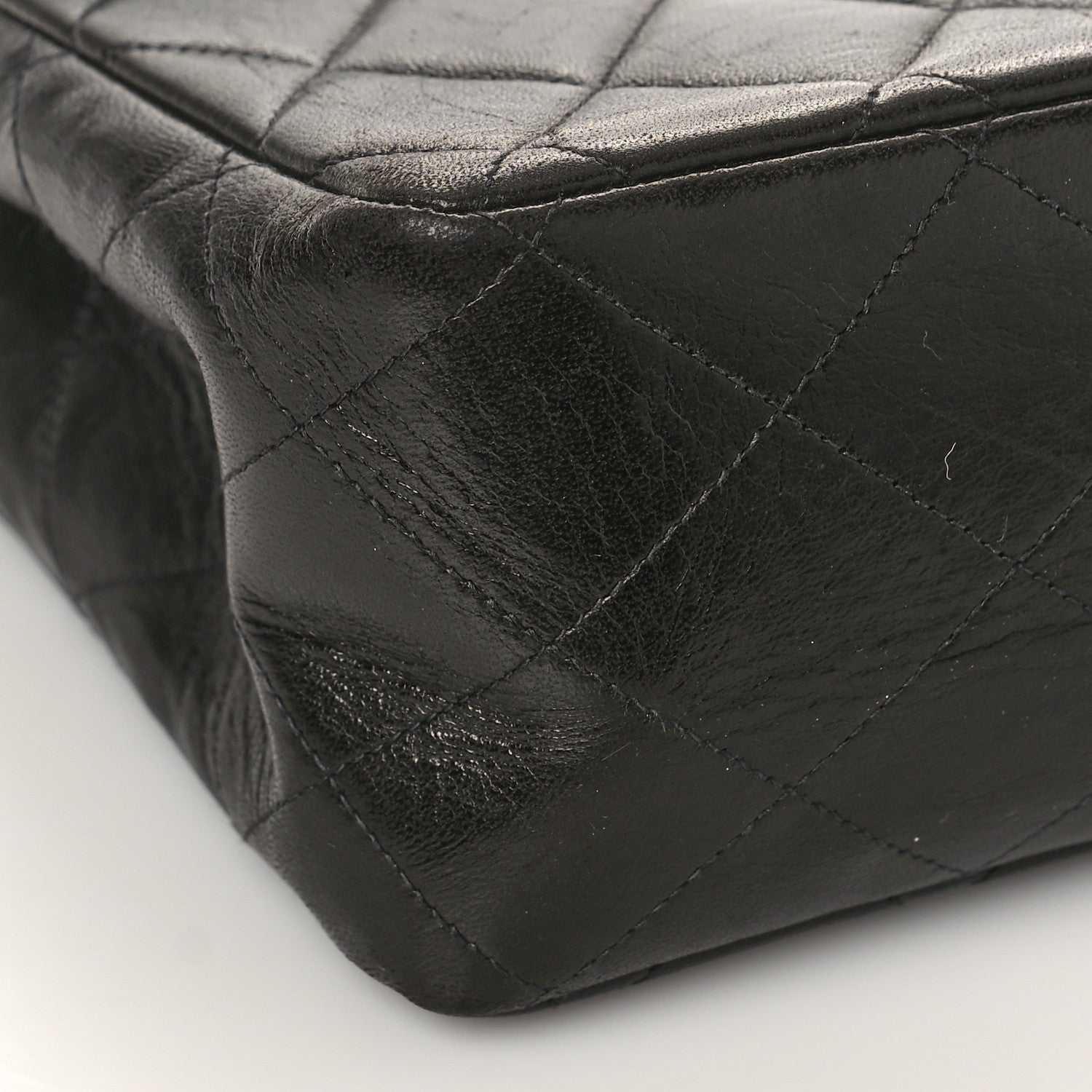 Chanel Lambskin Quilted XL Jumbo Single Flap Black 8 of 12