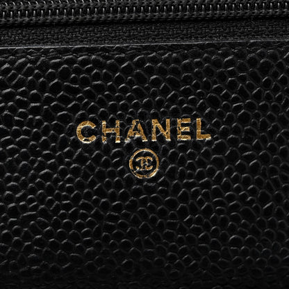 Chanel Caviar Quilted Wallet on Chain WOC Black 6 of 15