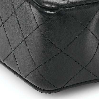 Chanel Lambskin Quilted Mini Top Handle Rectangular Flap So Black 10 of 12