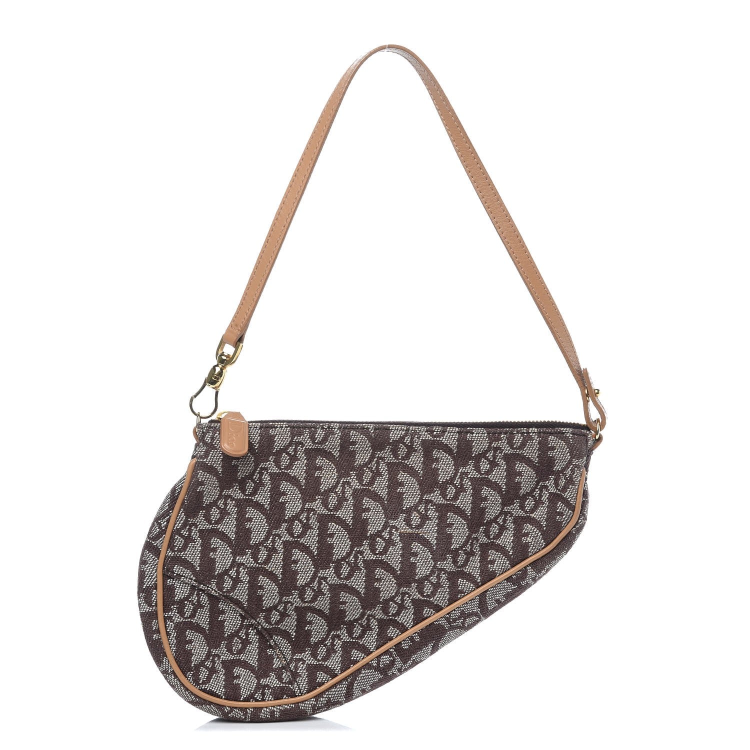 Christian Dior Monogram Mini Saddle Pochette Beige 1 of 9