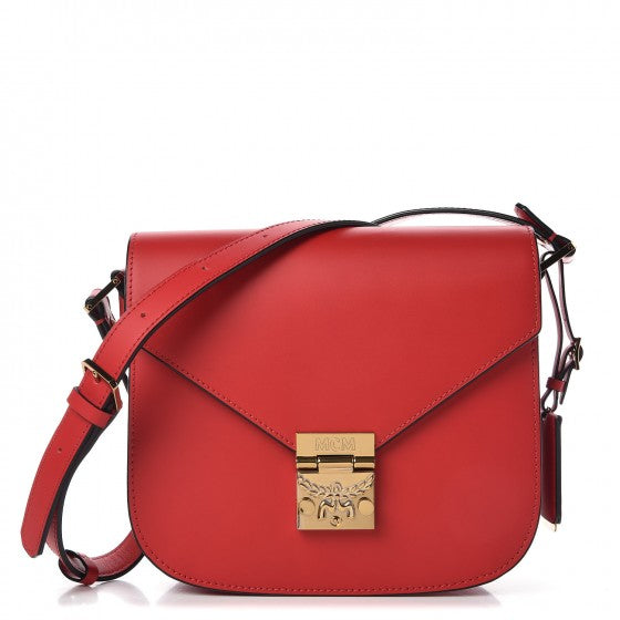 MCM Calfskin Patricia Crossbody Bag Red 1 of 15