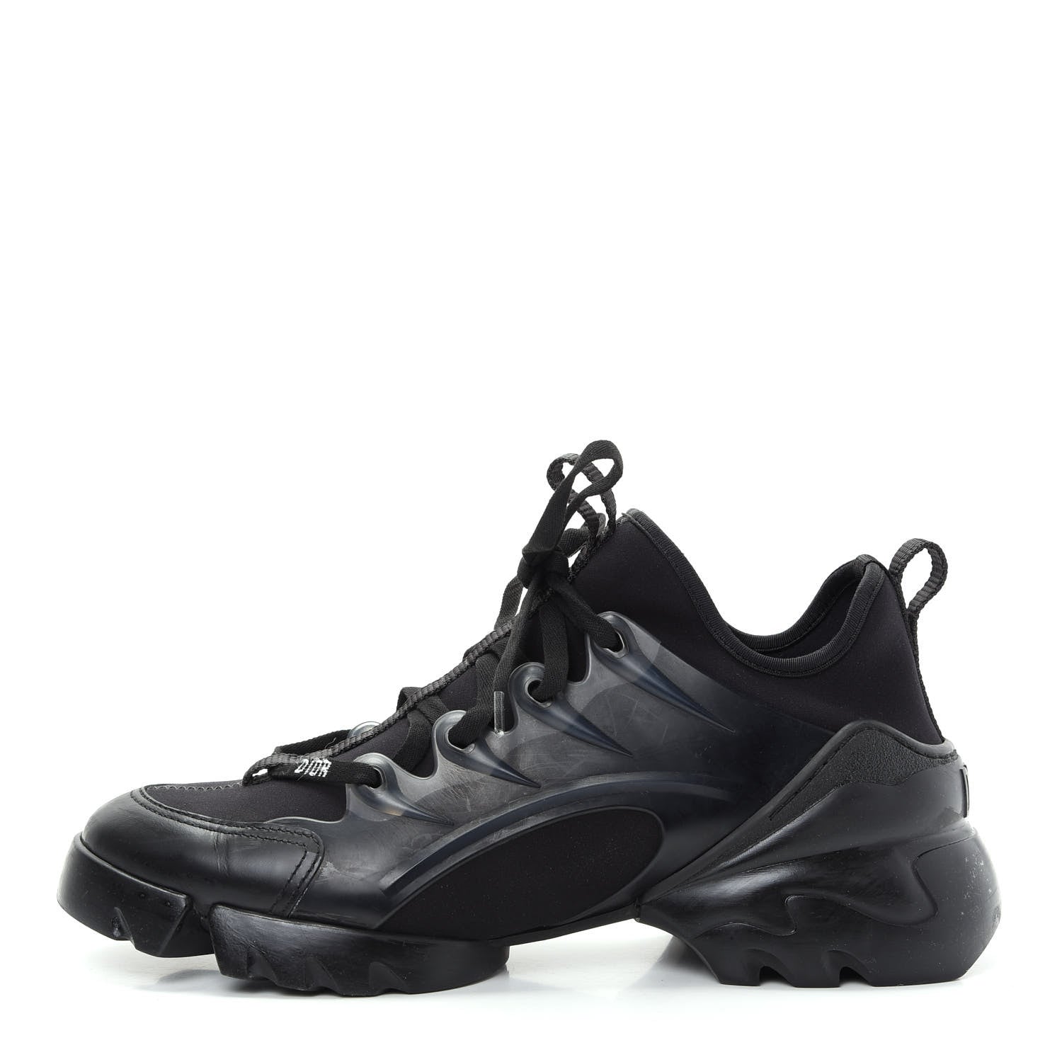 Christian Dior Neoprene Rubber Womens D-Connect Sneakers 39.5 Black 1 of 11