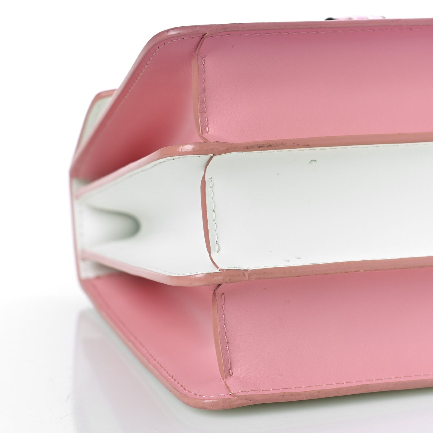 Calfskin Serpenti Forever Top Handle White Pink