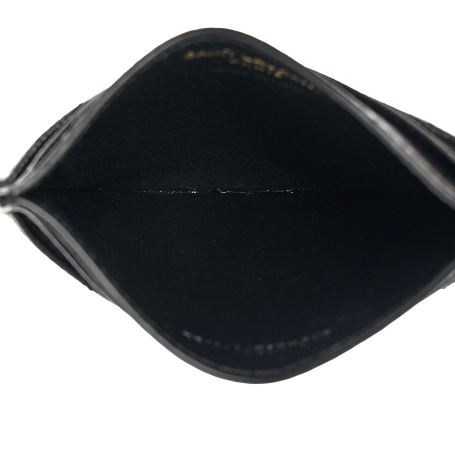 Grain De Poudre Matelasse Chevron Monogram Credit Card Case Black