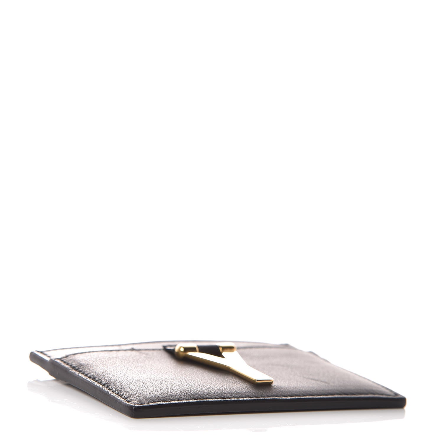 Saint Laurent Calfskin Classic Y Card Case Black 4 of 9