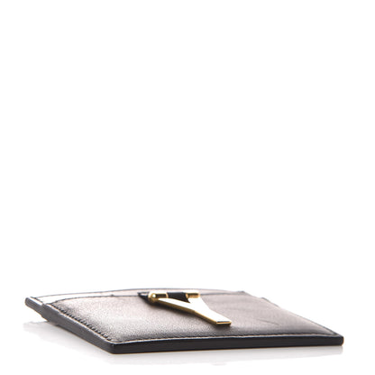Saint Laurent Calfskin Classic Y Card Case Black 4 of 9