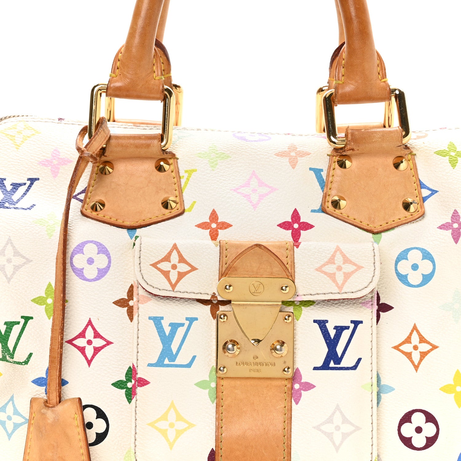 Louis Vuitton Monogram Multicolor Speedy 30 White 8 of 10