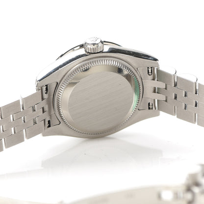 Rolex Stainless Steel 18K White Gold Diamond Mother of Pearl 26mm Oyster Perpetual Datejust Watch 179384 5 of 6