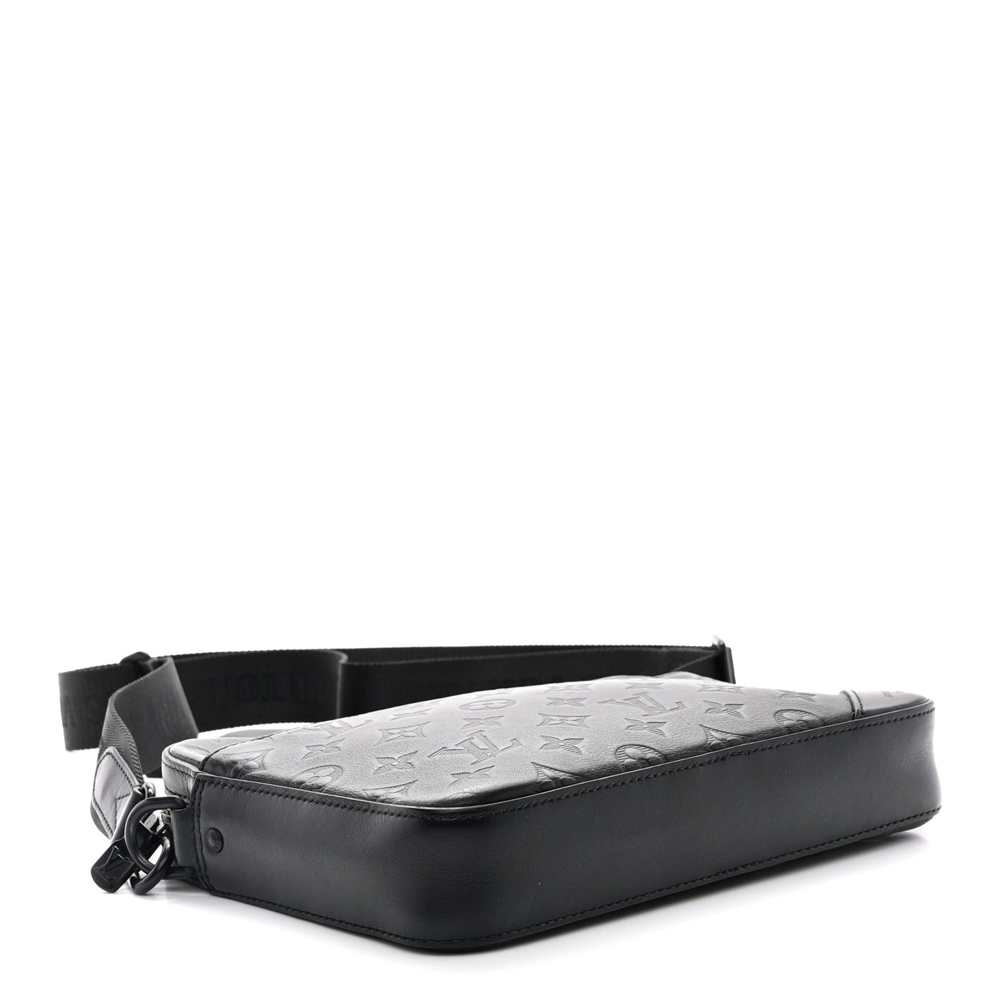 Calfskin Monogram Shadow Duo Messenger Black