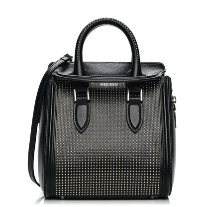 Alexander McQueen Calfskin Studded Mini Heroine Shoulder Bag Black 1 of 7