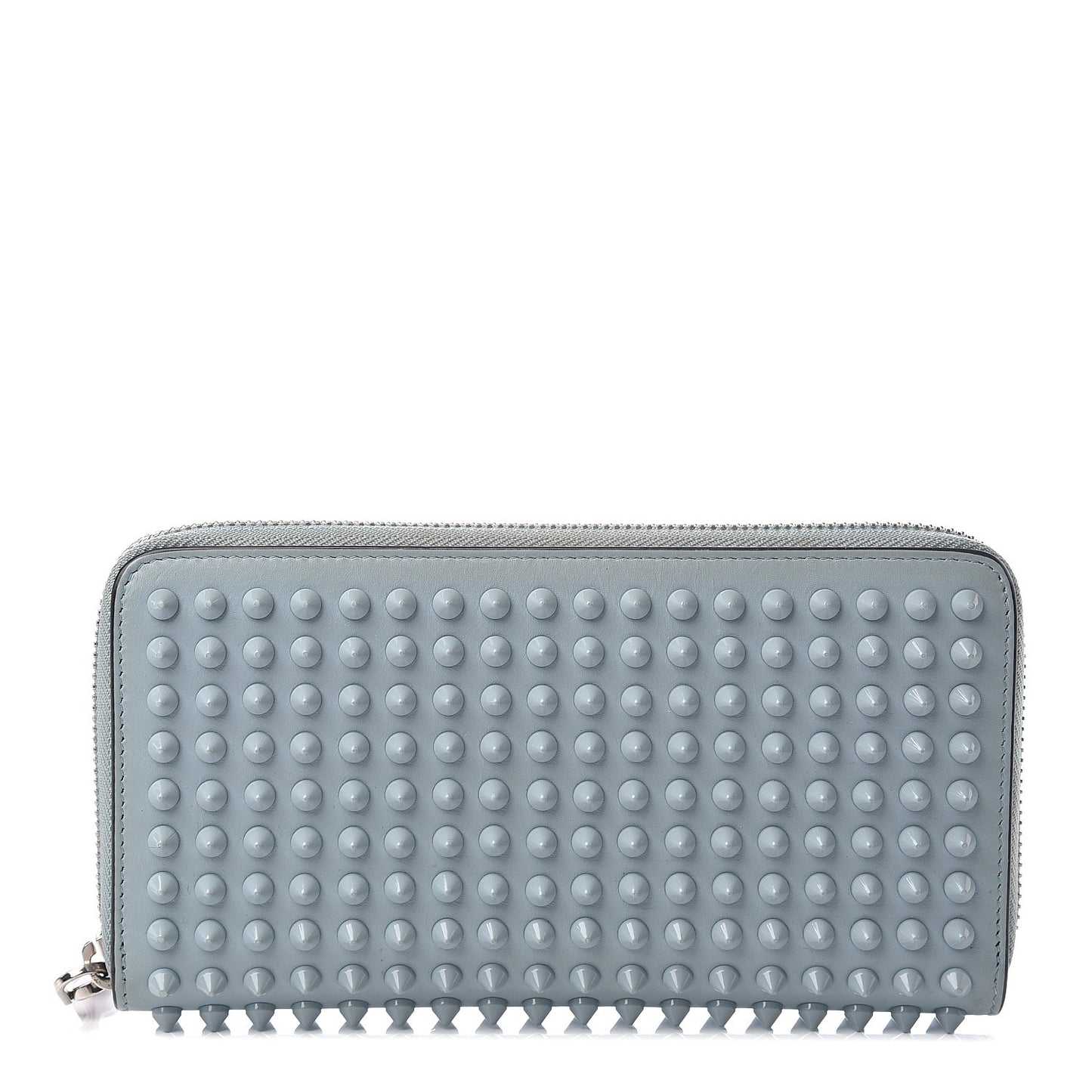 Calfskin Panettone Spiked Zip Around Wallet Horizon
