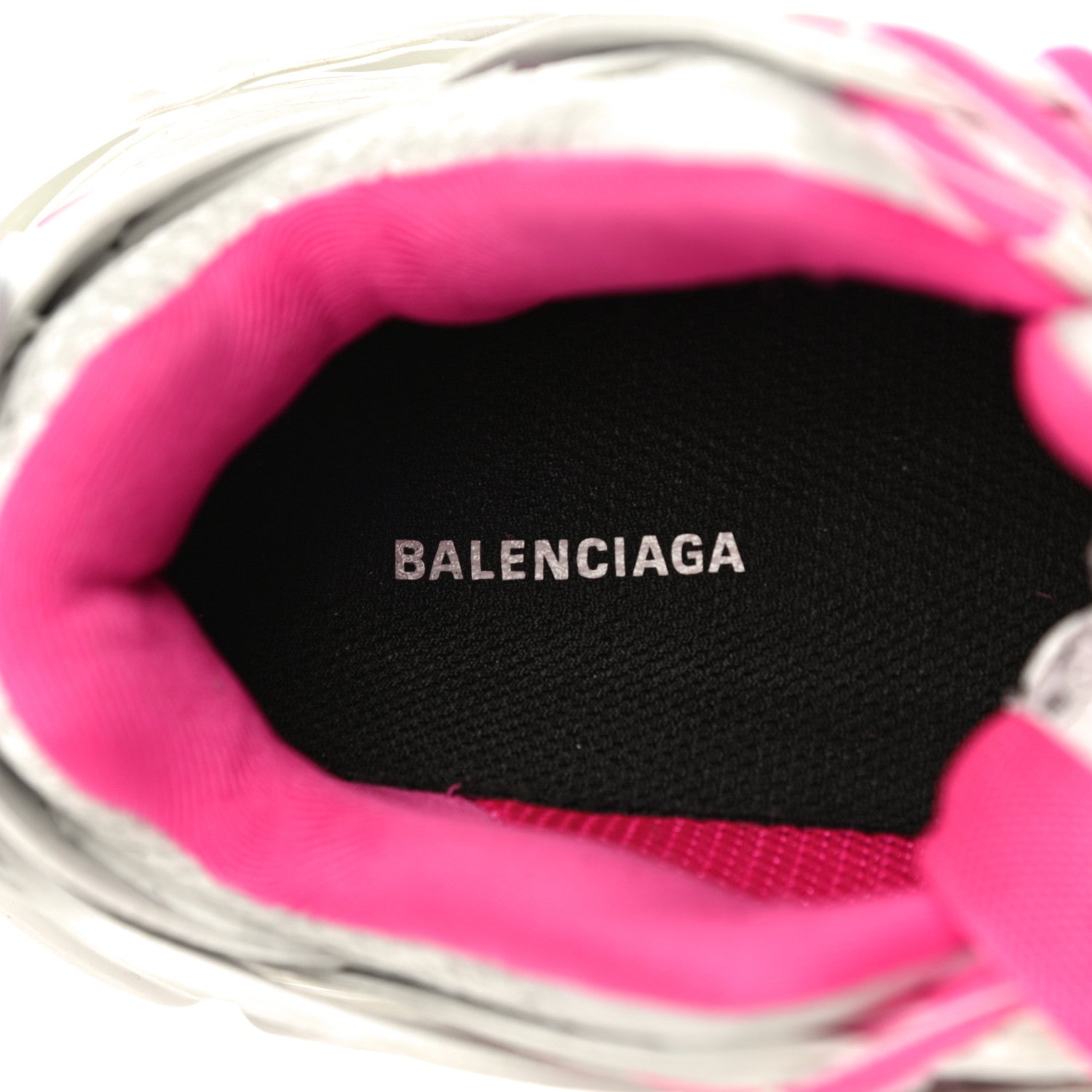 Balenciaga Mesh Rubber Bi-Color Womens Track Sneakers 35 Fluo Pink White 12 of 16