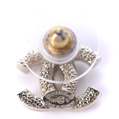 Chanel Crystal Mini Timeless CC Earrings Silver 4 of 4
