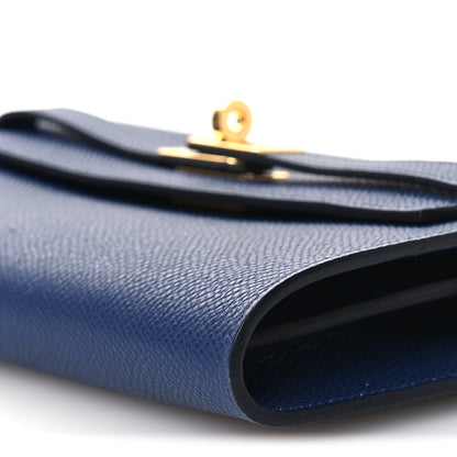 Hermes Epsom Kelly Wallet To Go Bleu Glacier Bleu Saphir 9 of 12
